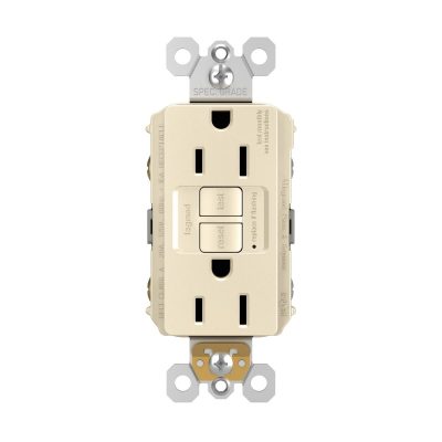Legrand Pass & Seymour 1597LA – GFCI Receptacle, 15A, 125V, Light Almond