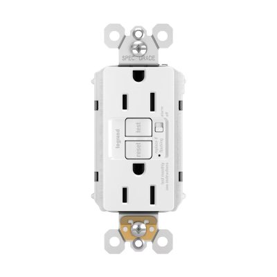 Legrand Pass & Seymour 1597TRAWCCD4 – GFCI Receptacle, 15A, 125V, Tamper-Resistant with Alarm, White