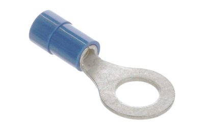 Molex InsulKrimp 190700076 – Ring Terminal, 16–14 AWG, 1/4″ Stud, Blue PVC, Crimp