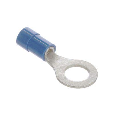 Molex InsulKrimp 190700076 – Ring Terminal, 16–14 AWG, 1/4" Stud, Blue PVC, Crimp