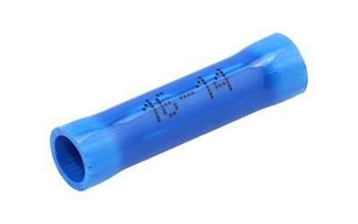16–14 AWG Butt Connector, Blue PVC