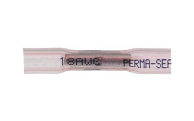 22–18 AWG Butt Connector, Red, Heat Shrink