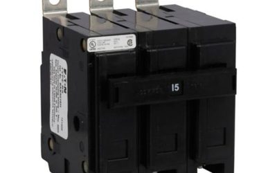 Eaton BAB3015H – 15A Quicklag Circuit Breaker, 3-Pole, 240V, Bolt-On