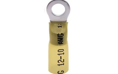 12–10 AWG Heat Shrink Ring Terminal, #10 Stud