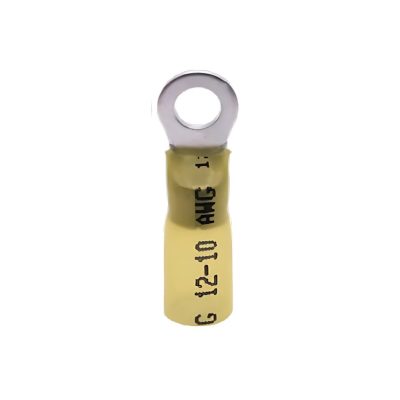 12–10 AWG Heat Shrink Ring Terminal, #10 Stud