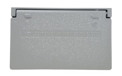 Legrand Pass & Seymour CA26GH – Cast Weatherproof GFCI Cover, Horizontal, Gray