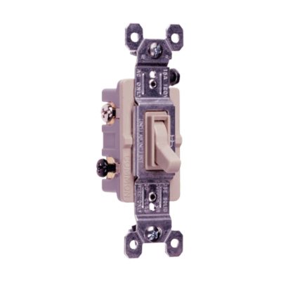 Legrand Pass & Seymour 663LAG – Toggle Switch, 15A, 120V, Light Almond, 3-Way