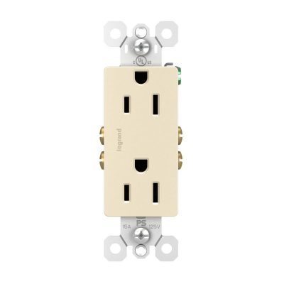 Legrand Pass & Seymour 885LA – radiant® Duplex Receptacle, 15A, 125V, Light Almond