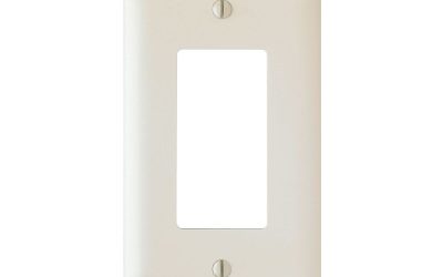 Legrand Pass & Seymour TP26LA – Decorator Wall Plate, 1-Gang, Light Almond, Nylon