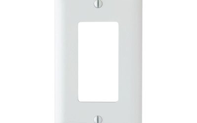 Legrand Pass & Seymour TP26W – Decorator Wall Plate, 1-Gang, White, Nylon
