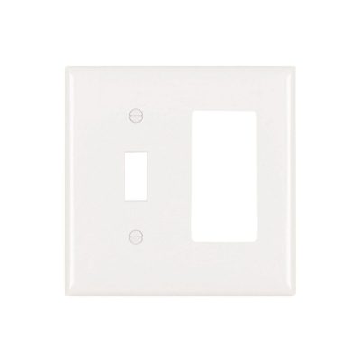 Legrand Pass & Seymour TP126W – 2-Gang Toggle/Decorator Wall Plate, White