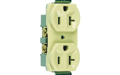 Legrand Pass & Seymour CR20I – Duplex Receptacle, 20A, 125V, Ivory, Commercial Grade