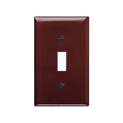 Legrand Pass & Seymour TP1 – Toggle Wall Plate, 1-Gang, Brown, Nylon