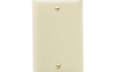 Legrand Pass & Seymour TP13-I – Blank Wall Plate, 1-Gang, Ivory, Nylon