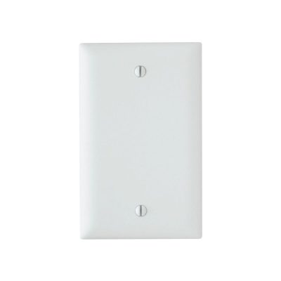 Legrand Pass & Seymour TP13W – Blank Wall Plate, 1-Gang, White, Nylon