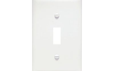 Legrand Pass & Seymour TP1W – Toggle Switch Wall Plate, 1-Gang, White, Nylon