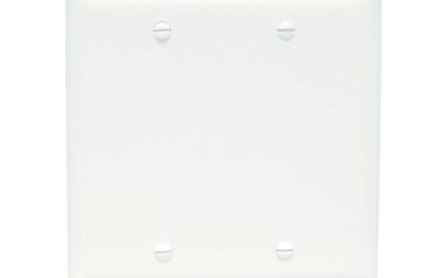 Legrand Pass & Seymour TP23W – Blank Wall Plate, 2-Gang, White, Nylon