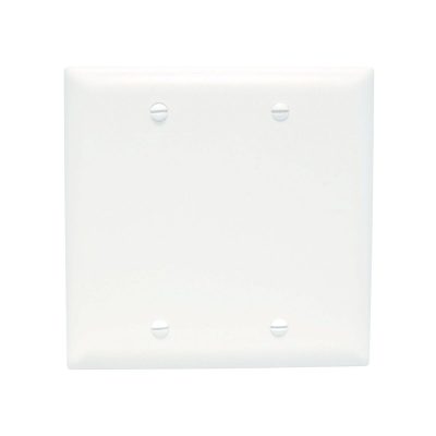 Legrand Pass & Seymour TP23W – Blank Wall Plate, 2-Gang, White, Nylon