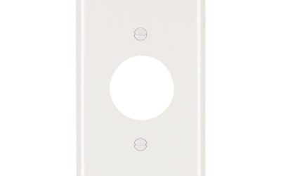 Legrand Pass & Seymour TP7W – Wall Plate, 1-Gang, Single Receptacle, White, Nylon
