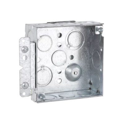 RACO 189 – 4" Square Welded Steel Box, 1-1/2" Deep