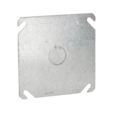 RACO 753 – 4" Square Flat Cover with 1/2" Knockout