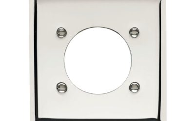 Legrand Pass & Seymour S3862C – Wall Plate, 2-Gang, 1 Outlet Opening, Chrome, Metal