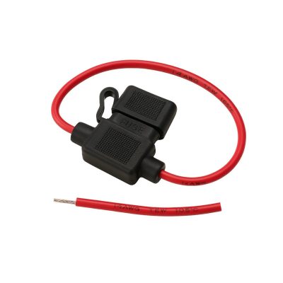 Almega Tru-Flex BS14FH-RD – Waterproof ATC Inline Fuse Holder, 14AWG Red Wire