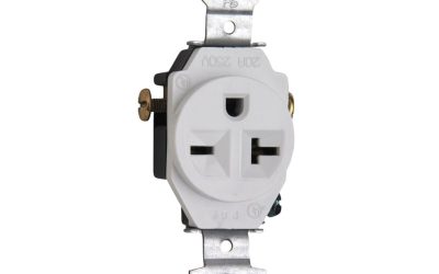 Legrand Pass & Seymour 5851W – Single Receptacle, 20A, 250V, Side Wire, White