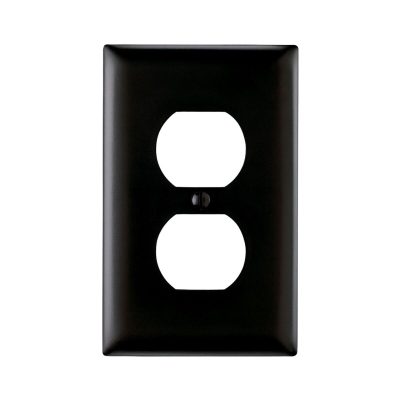 Legrand Pass & Seymour TP8BK – Wall Plate, 1-Gang, Duplex Receptacle, Black