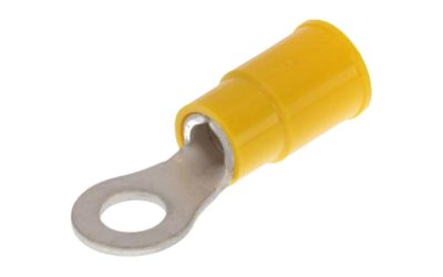 Molex InsulKrimp 190700123 – Ring Terminal, 12–10 AWG, 10 Stud, Yellow PVC, Crimp