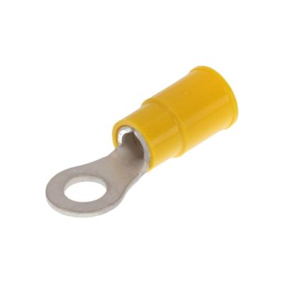 Molex InsulKrimp 190700123 – Ring Terminal, 12–10 AWG, 10 Stud, Yellow PVC, Crimp
