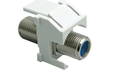 Legrand On-Q WP3481WH – Recessed Nickel F-Connector, White, Keystone Insert