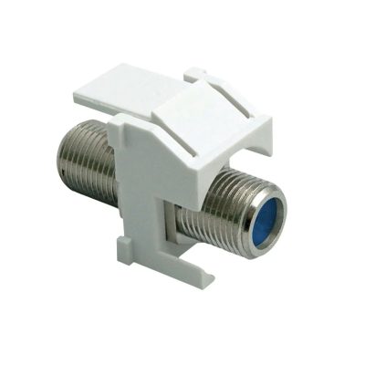 Legrand On-Q WP3481WH – Recessed Nickel F-Connector, White, Keystone Insert