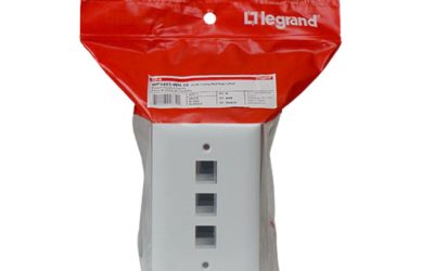 Legrand On-Q WP3403WH – 1-Gang, 3-Port Keystone Wall Plate, White