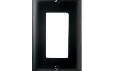 Legrand Pass & Seymour TP26BK – Wall Plate, 1-Gang, Decorator, Black Nylon