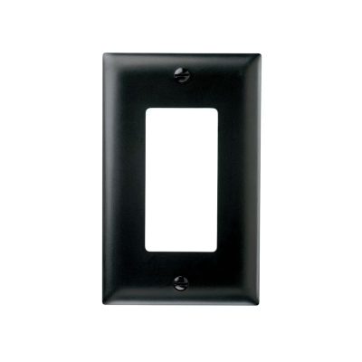 Legrand Pass & Seymour TP26BK – Wall Plate, 1-Gang, Decorator, Black Nylon