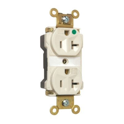 Legrand Pass & Seymour PT8300ILW – Duplex Receptacle, 20A, PlugTail, Hospital Grade, White