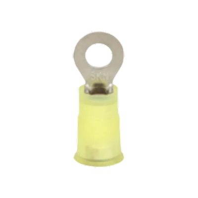 10–12 AWG Ring Terminal, 5/16" Stud, Nylon Insulated
