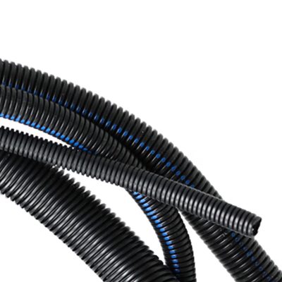 Drossbach 014AVPBSL0000XZS – 1/4" Flame Retardant Slit Tube – Blue-Stripe, 3,200' Carton