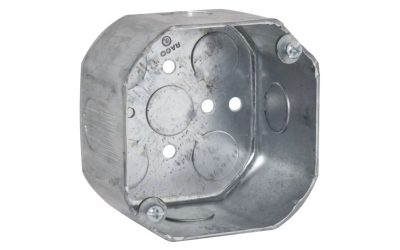 RACO 165 – 4″ Octagon Box, 2-1/8″ Deep