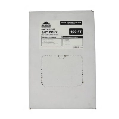 3/8" Black Poly Split Loom Tubing (100 ft/box)